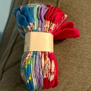 10 pair Ladies 9-11 Ankle Socks * Ladies Teens Tweens * Pink Lavender Aqua Blue